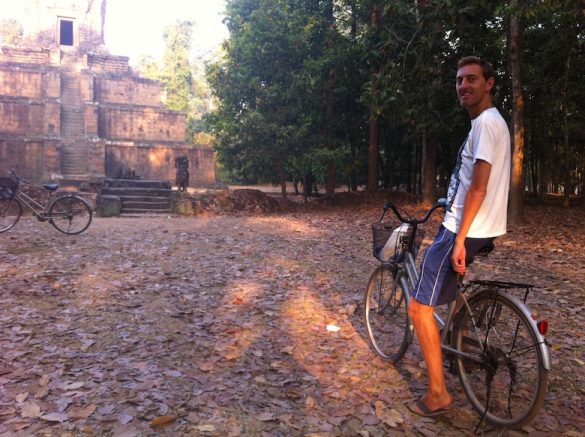 Tempel von Angkor mit dem Fahrrad