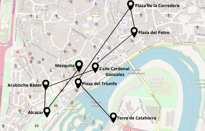 1 Tag Cordoba Stadtrundgang Karte Map