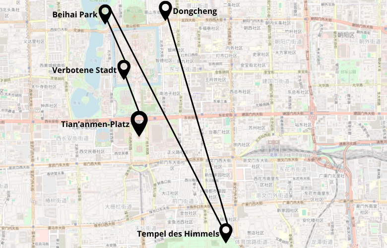 1 Tag Peking Stadtrundgang Karte Map Plan