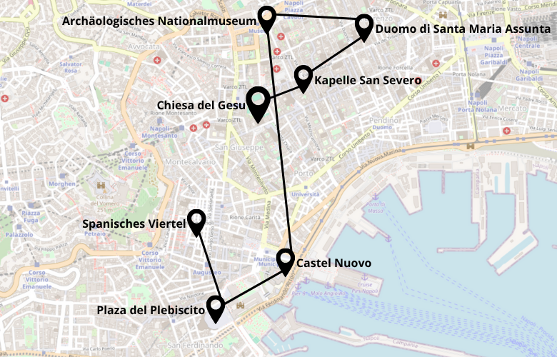 1 Tag Neapel Rundgang Karte Map Plan