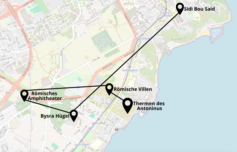 1 Tag Karthago Rundgang Karte Map Plan